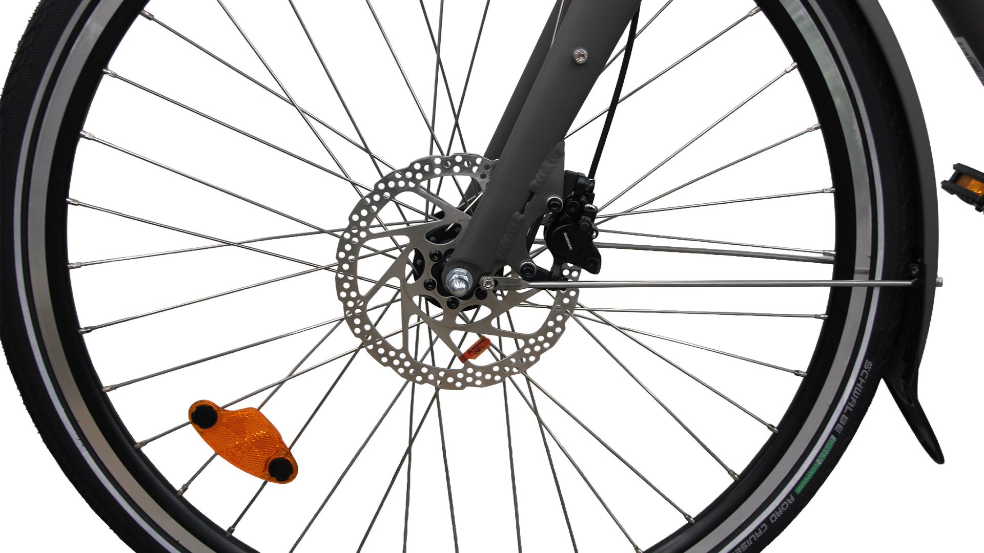 VAE hollandais Flevoland avec cadre aluminium noir brillant et moteur pédalier Shimano E-Bike Systems