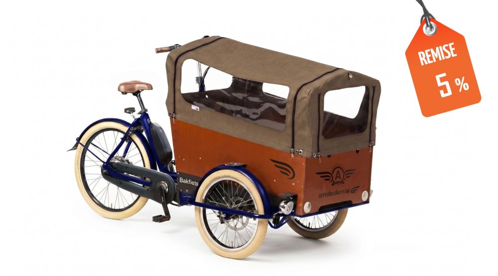 Triporteur électrique Bakfiets Confort - Assistance pédalier Shimano (Modèle de démonstration) Triporteur électrique Bakfiets Confort - Assistance pédalier Shimano (Modèle de démonstration)