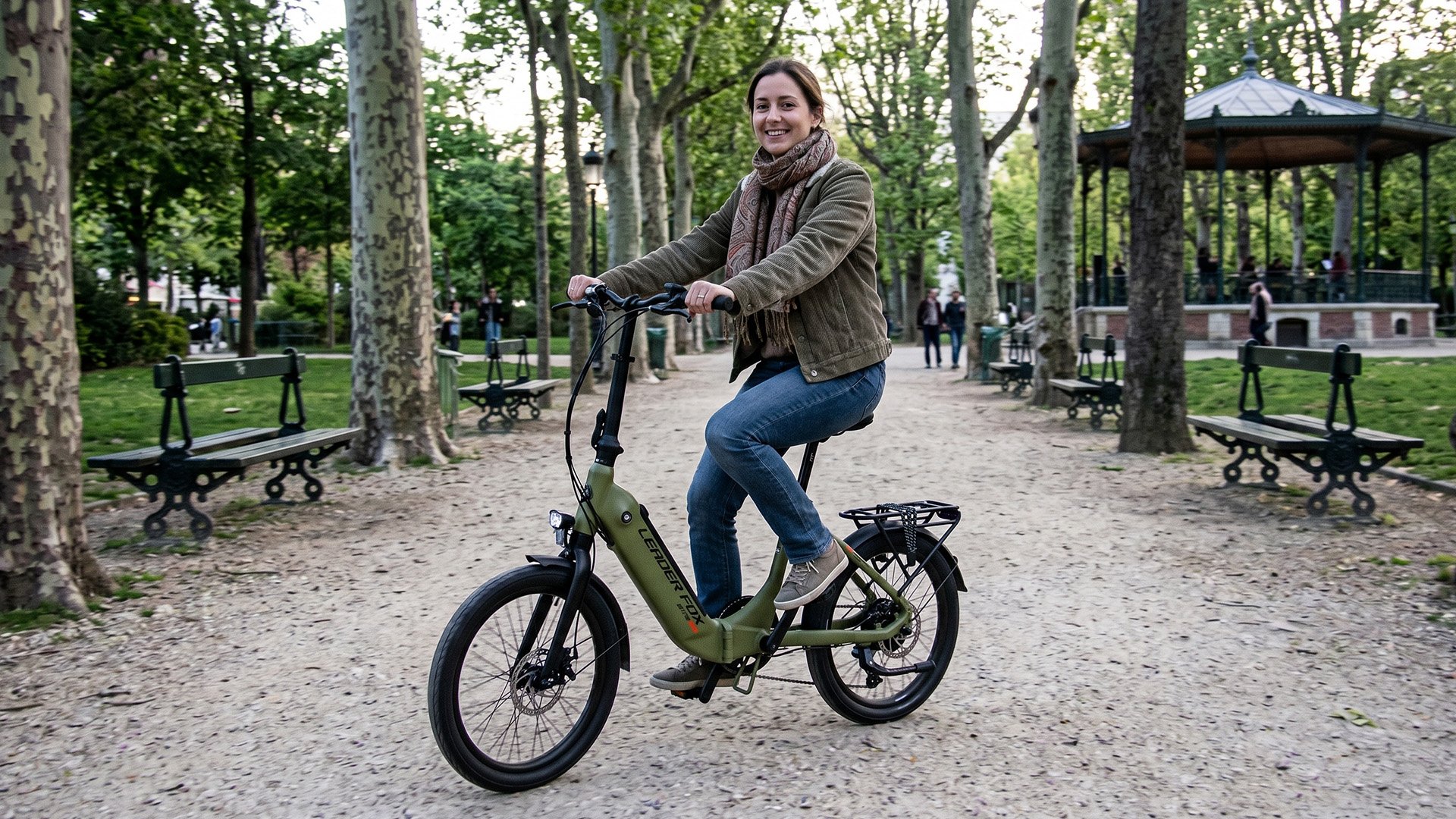 Vélo pliant électrique Tifton | kaki