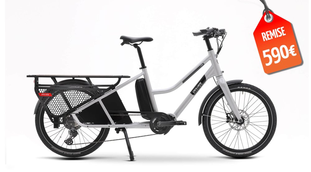 Vélo longtail électrique LT2 B de Douze Cycles 