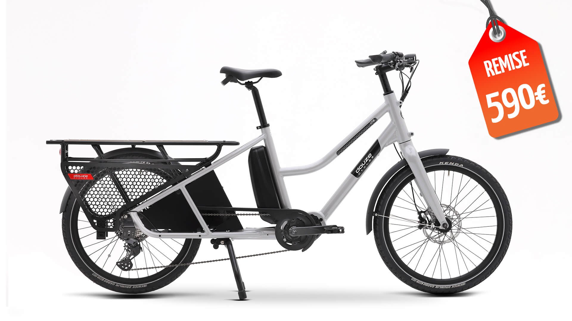 Vélo longtail électrique LT2 B de Douze Cycles 