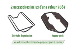Le side-tube et les repose-pieds sont inclus de base sur ce modèle unique