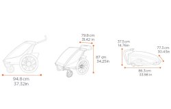 Remorque vélo pour enfant Thule Chariot Sport 2 double