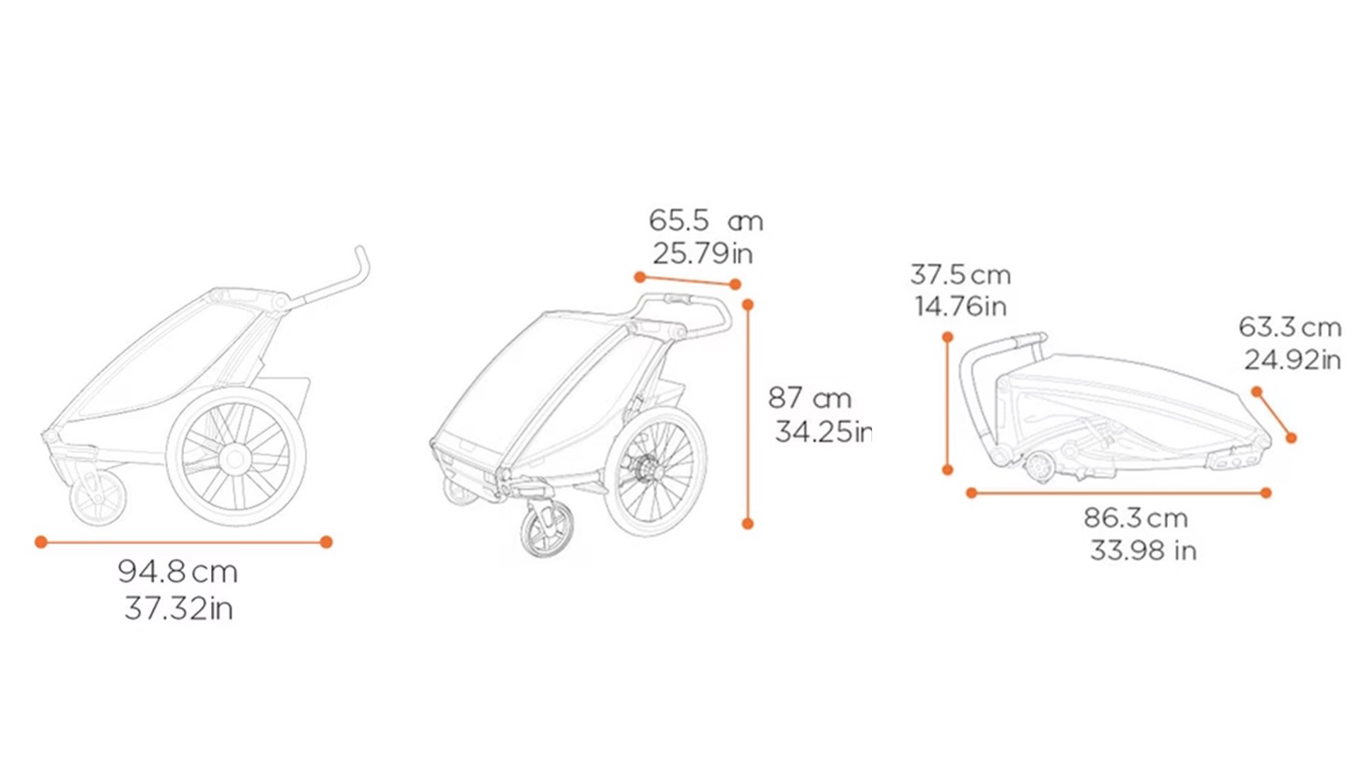 Remorque vélo pour enfant Thule Chariot Sport 2 Single