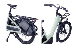 Les porte-bagage avant et arrière peuvent supporter respectivement 15 et 80 kg de charge
