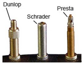 Quel type de valve de chambre à air, Presta ou schrader ?