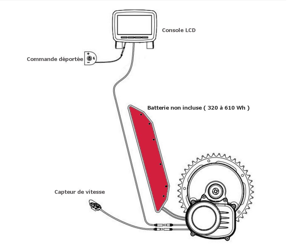 Schéma d'installation du moteur pédalier