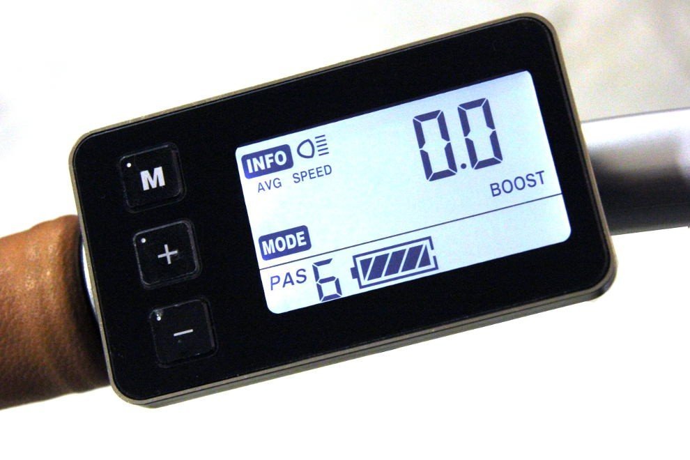 Console LCD 6 niveaux avec compteur de vitesse