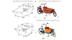 Dimensions biporteur Bakfiets.nl