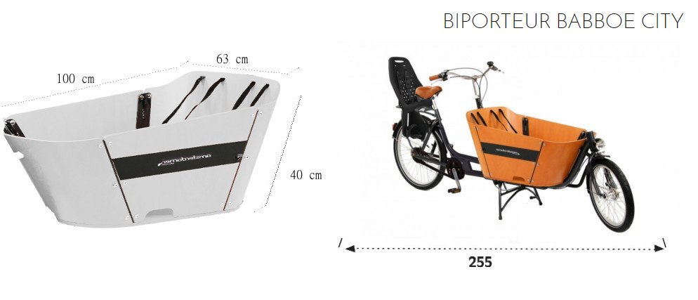 Dimensions biporteur Babboe City
