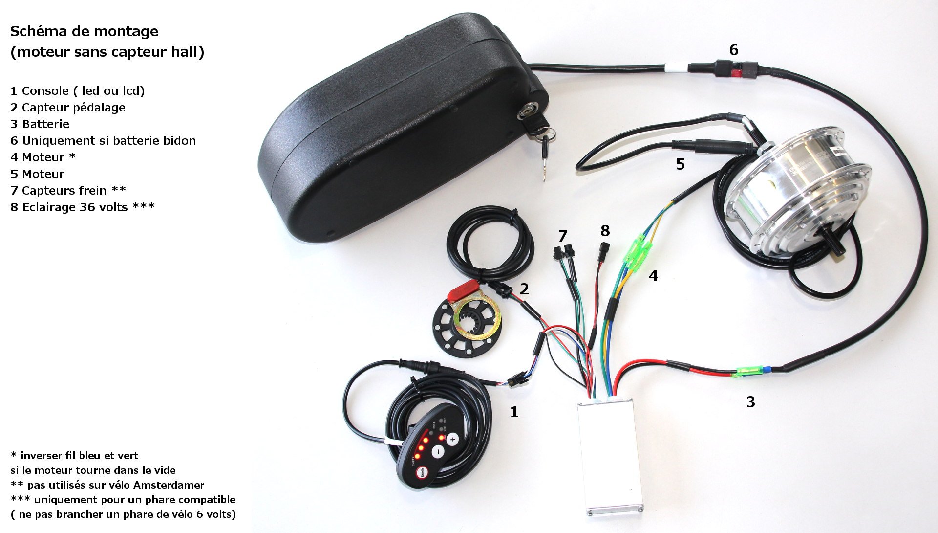 Schema cablage kit assistance électrique pour Biporteur