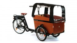 Babboe E-Big avec protection pluie noire pour les enfants 
