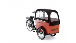 Babboe E-Big avec protection pluie noire pour les enfants 
