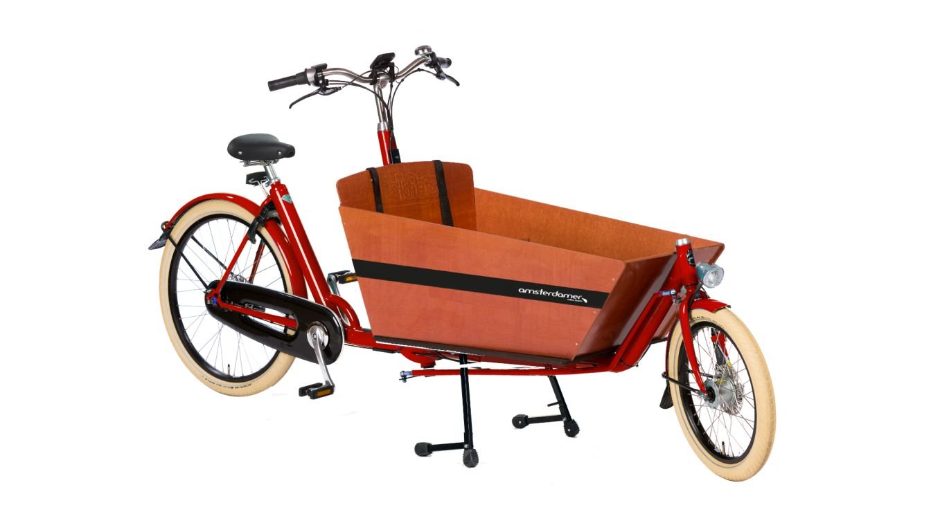 Biporteur long Bakfiets.nl Big Apple, jusqu'à 3 enfants dans le coffre