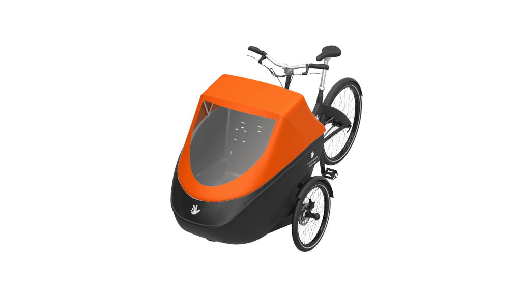 Tente de pluie Triobike Mono couleur orange