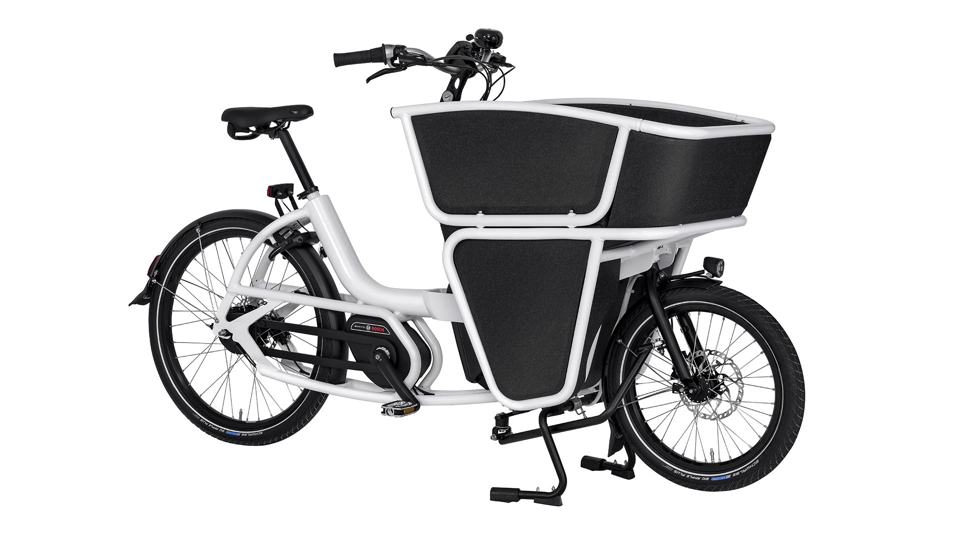 Biporteur électrique Urban Arrow Shorty avec cadre blanc