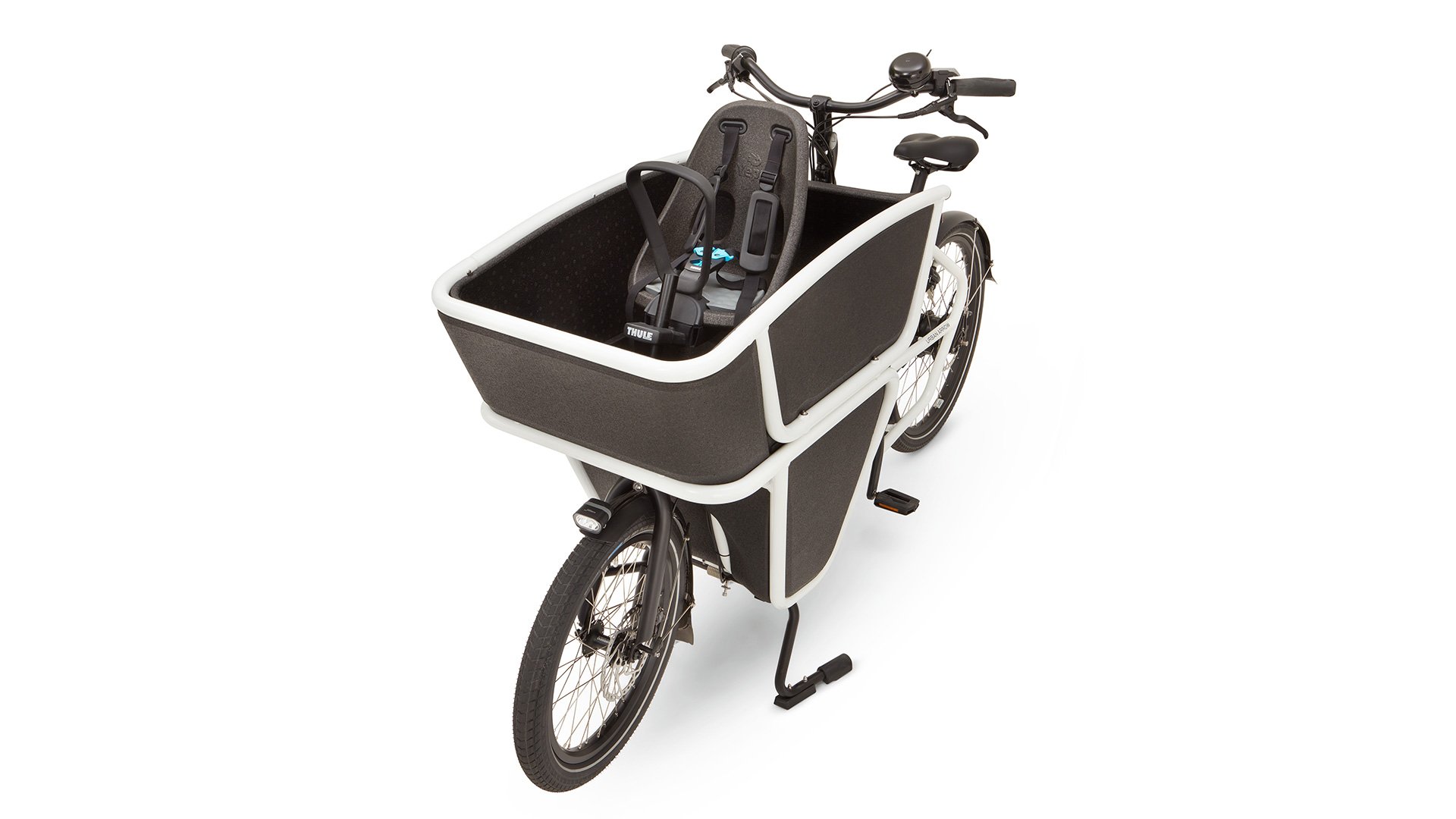 Biporteur Shorty avec siège enfant dans la caisse