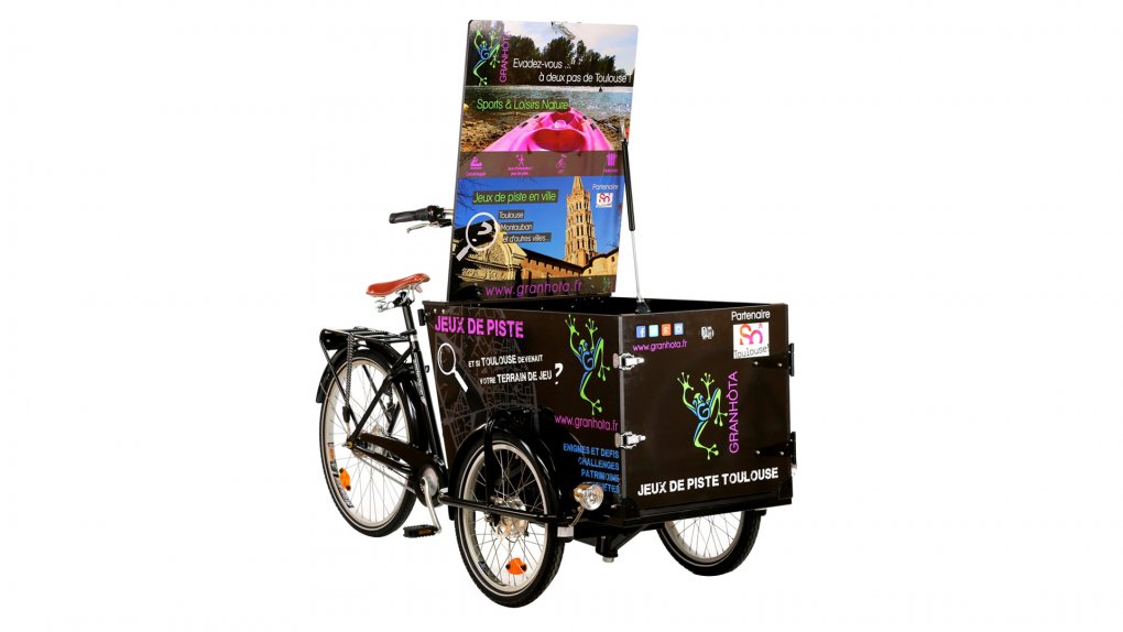 Triporteur Amsterdam Air Pro avec options - cliquer sur Configurer pour plus d'informations Triporteur personnalisé avec couvercle revelé