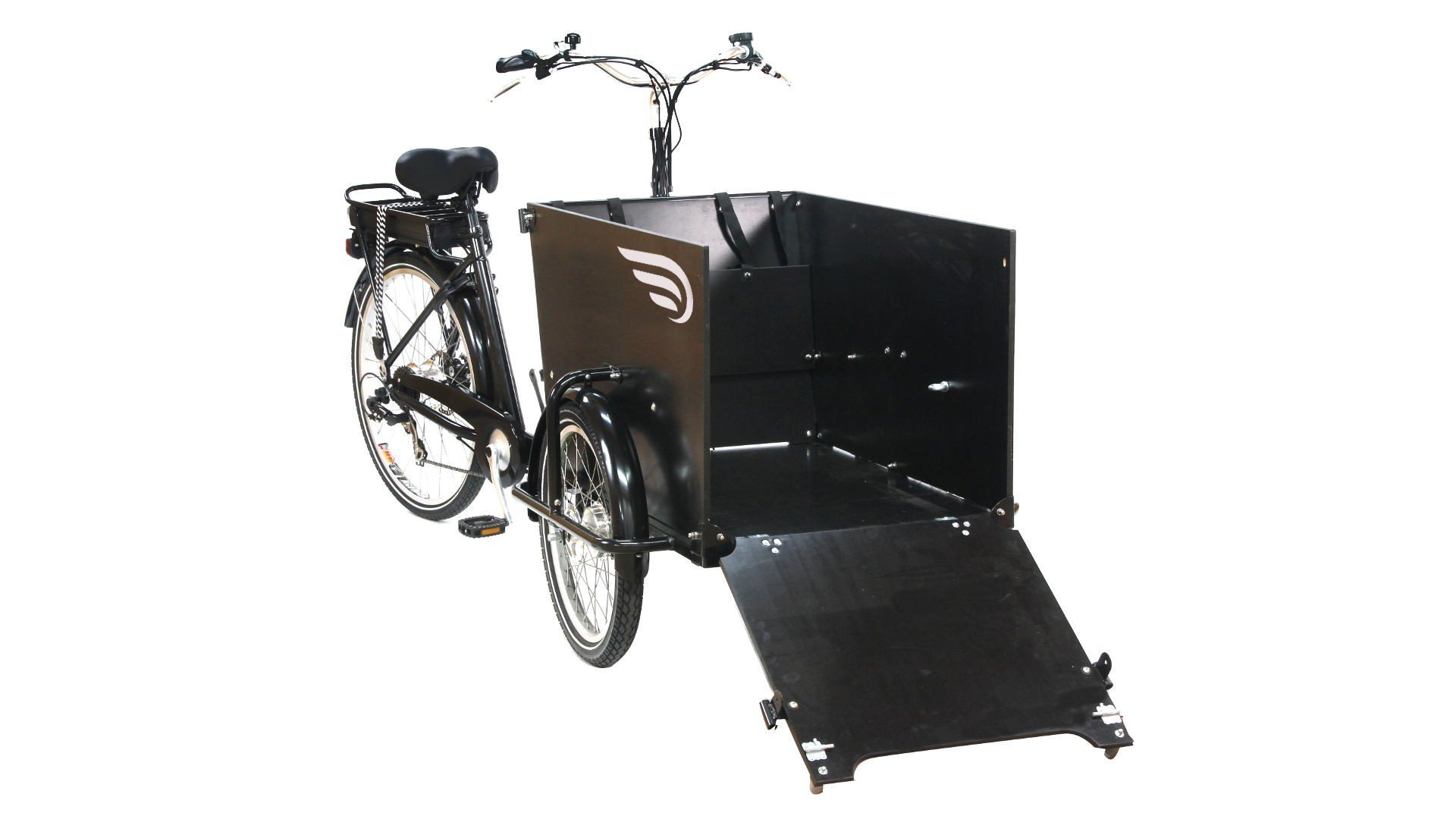 Housse de pluie noire pour coffre de biporteur court Bakfiets