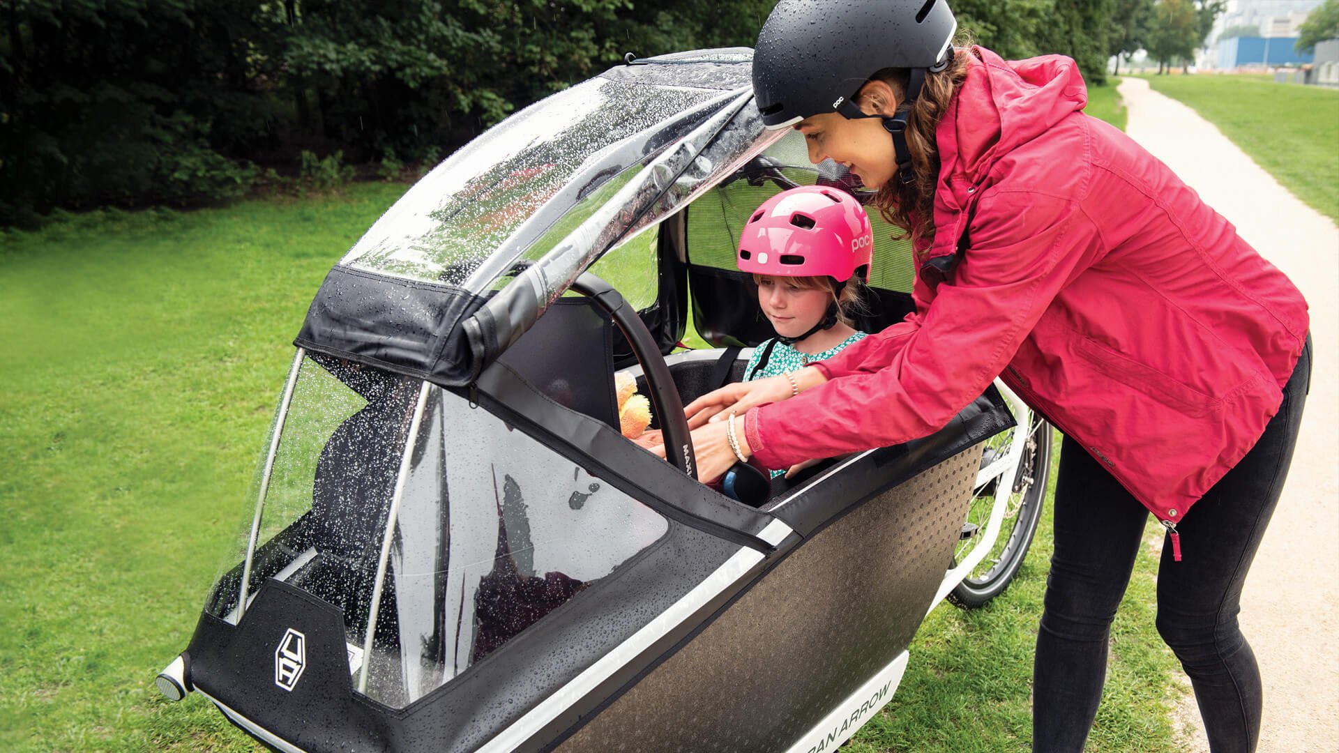 Housse de pluie pour siège de vélo enfant