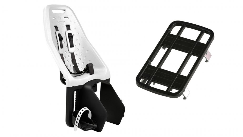 Siège enfant Yepp Maxi blanc pour porte-bagage long Yepp avec adaptateur EasyFit