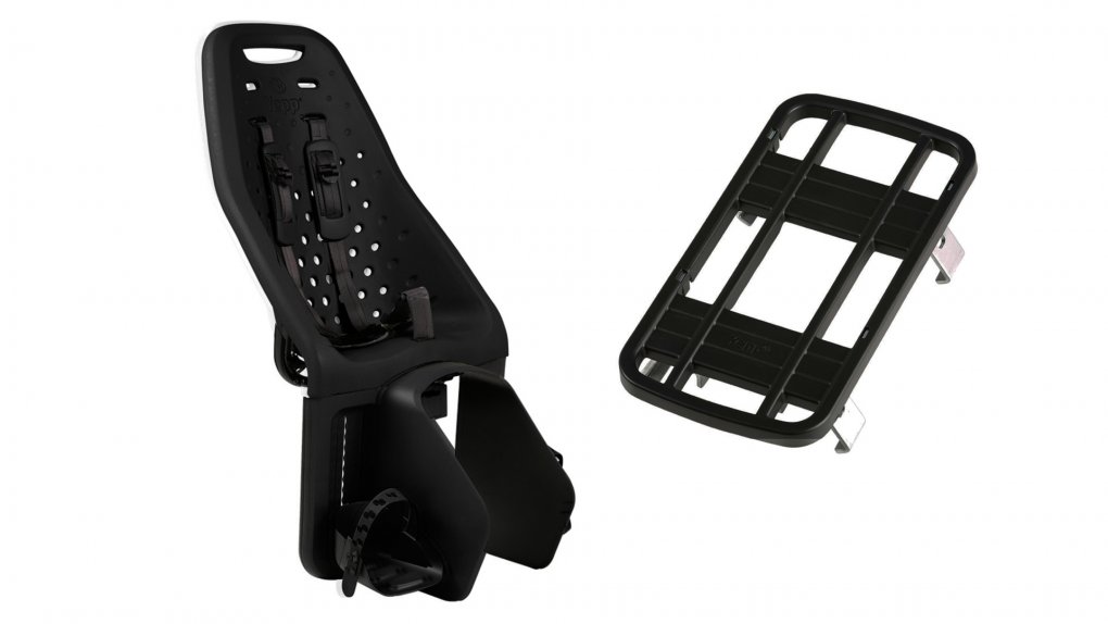 Siège enfant Yepp Maxi noir pour porte-bagage long Yepp avec adaptateur EasyFit