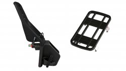 Yepp Maxi noir vu de côté + adaptateur EasyFit
