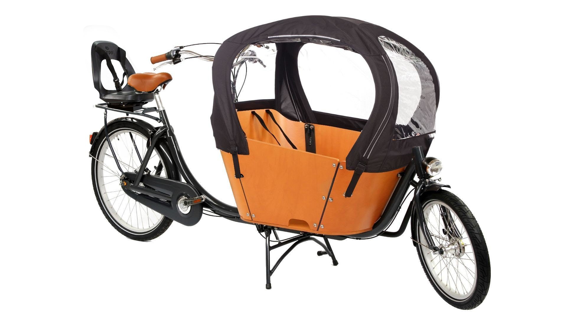 TRICYCLE BEBE 1- 3 ans AVEC PANIER AVANT ET COFFRE ARRIERE-orange et vert