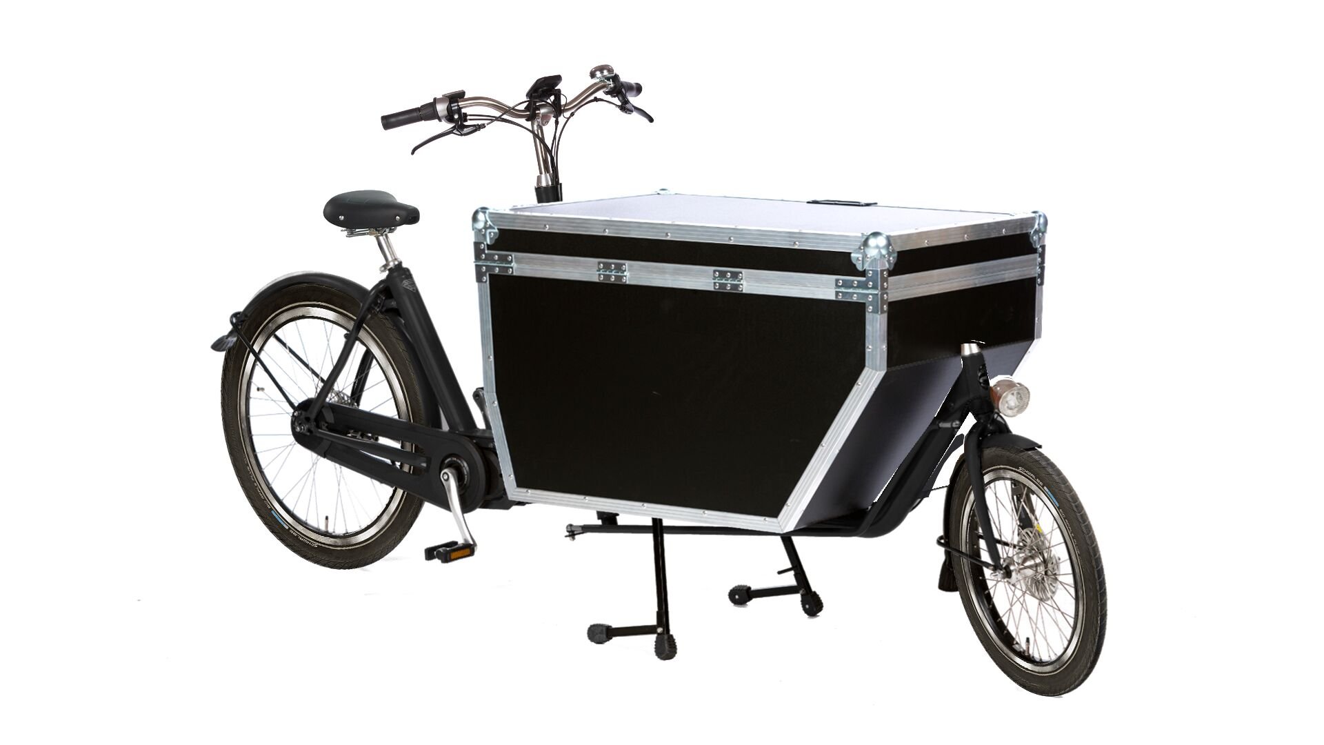 Biporteur Bakfiets STEPS Flightcase dans sa configuration de base