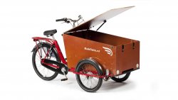  Triporteur Bakfiets Classic avec couvercle sur vérin