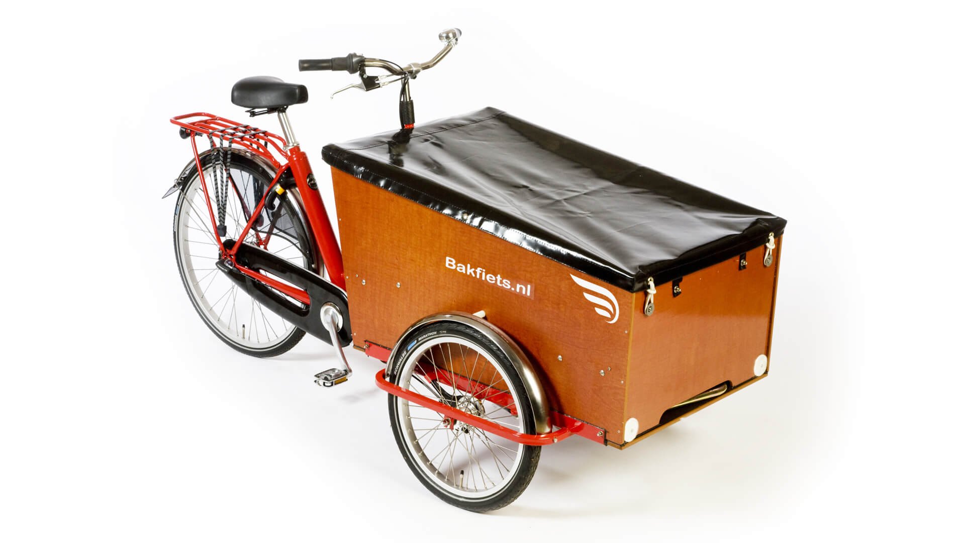  Triporteur Bakfiets Classic avec protection coffre noire