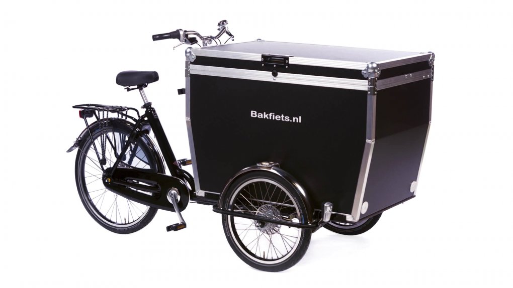Triporteur livreur Bakfiets Classic avec Flightcase 500L