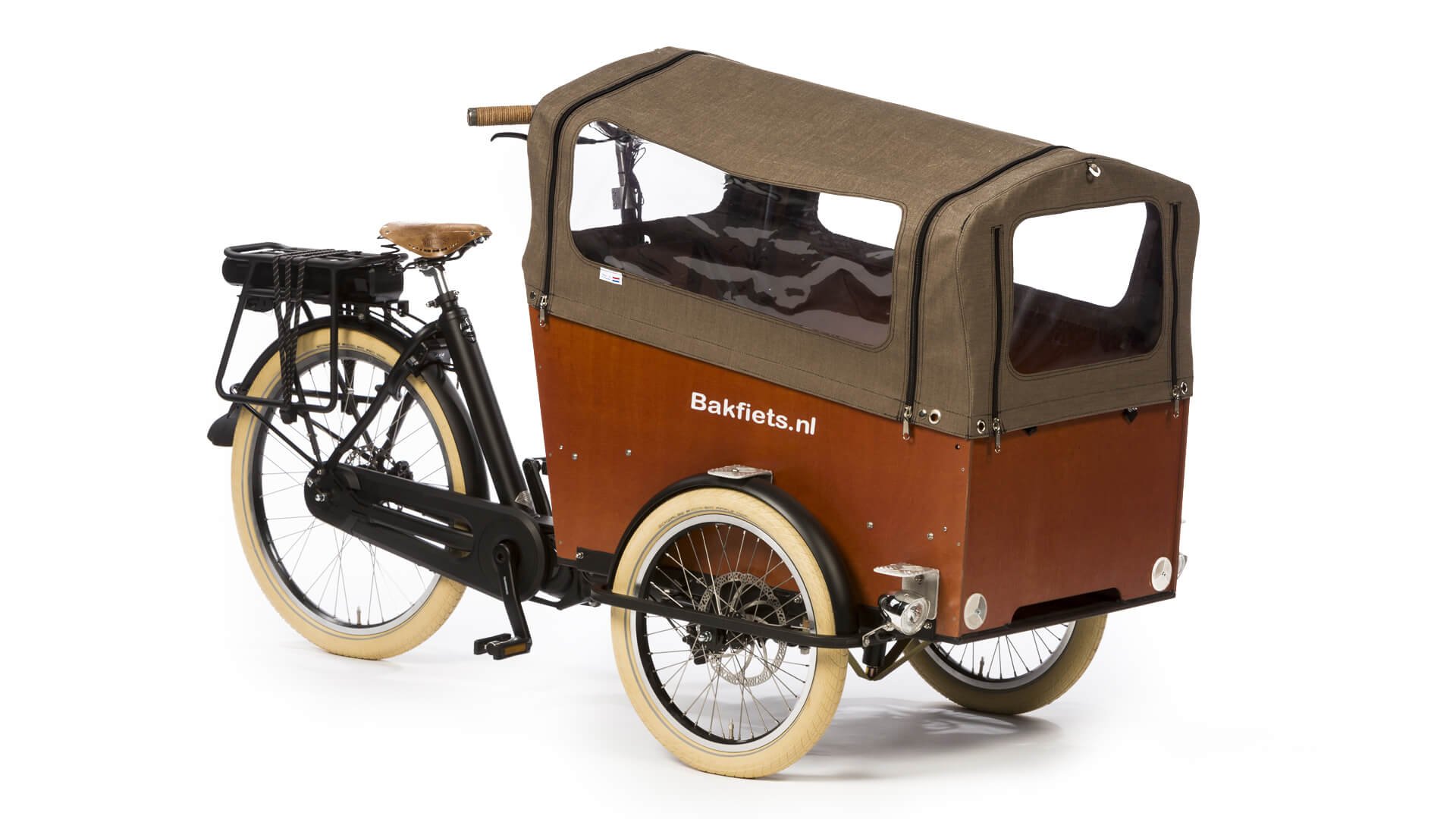 Triporteur Bakfiets avec protection pluie Tweed