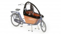 Protection pluie noire pour biporteur Bakfiets court