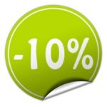-10% discount sticker