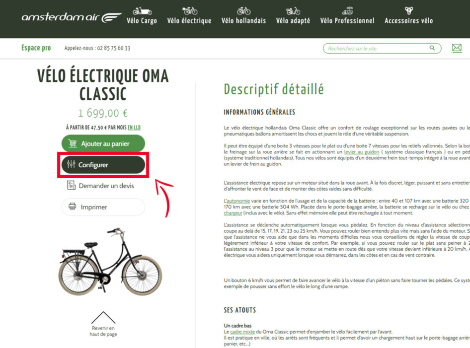 cliquez sur configurer 2