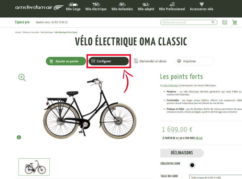 cliquez sur configurer