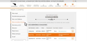 historique commandes factures mon compte client