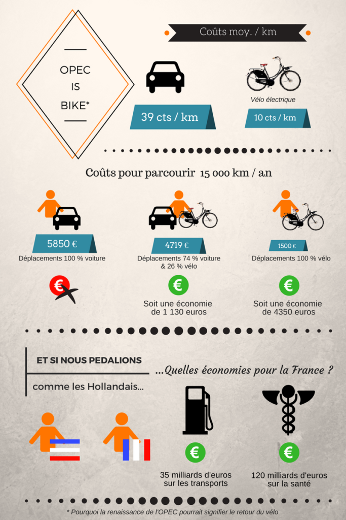 Estimation des économies sur les transports et sur la santé publique que permettrait une pratique en France du vélo aussi intensive qu'aux Pays-Bas