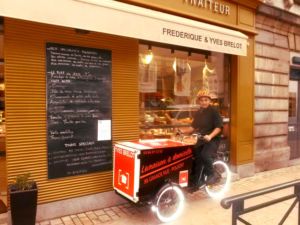 triporteur livraison électrique professionnel pour charcuterie brelot dans le Jura