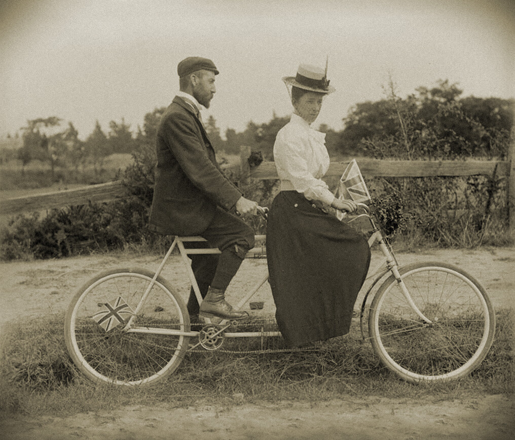 Un tandem en 1900