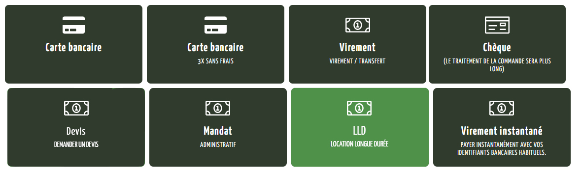 Option LLD au moment du choix du paiement