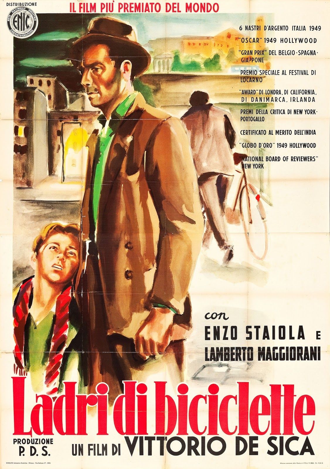 Affiche italienne du Voleur de bicyclette