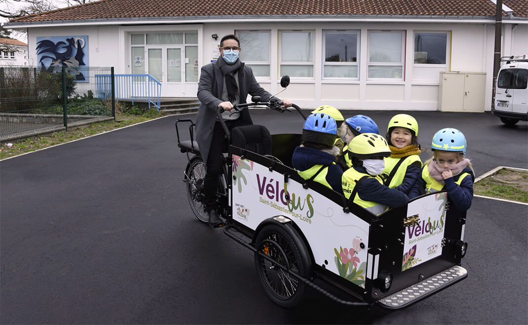 Le vélobus flambant neuf de Saint-Sébastien-sur-Loire