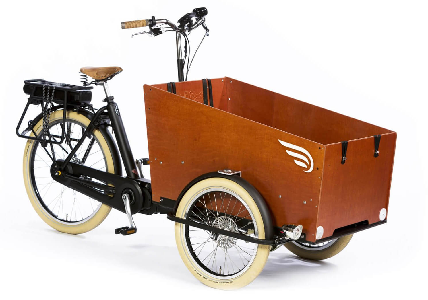 Le triporteur Bakfiets Confort électrique STEPS