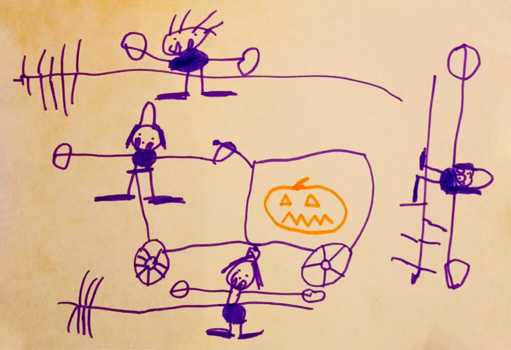 Dessin de Raphaël, 4 ans