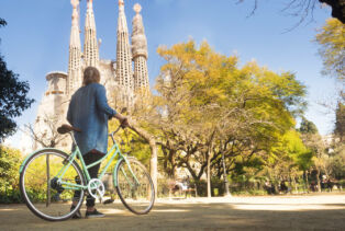 Un vélo devant la Sagrada Família