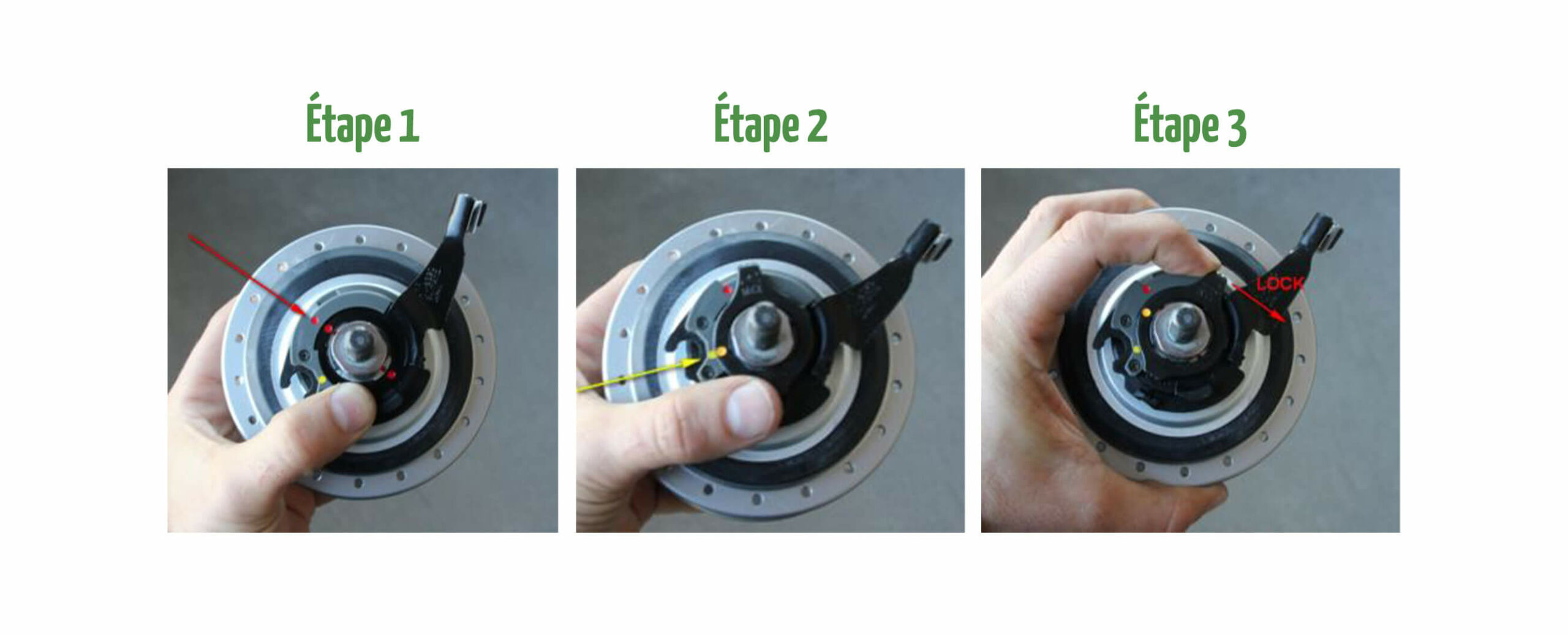 Différentes étapes pour le réglage de cassette sur votre vélo