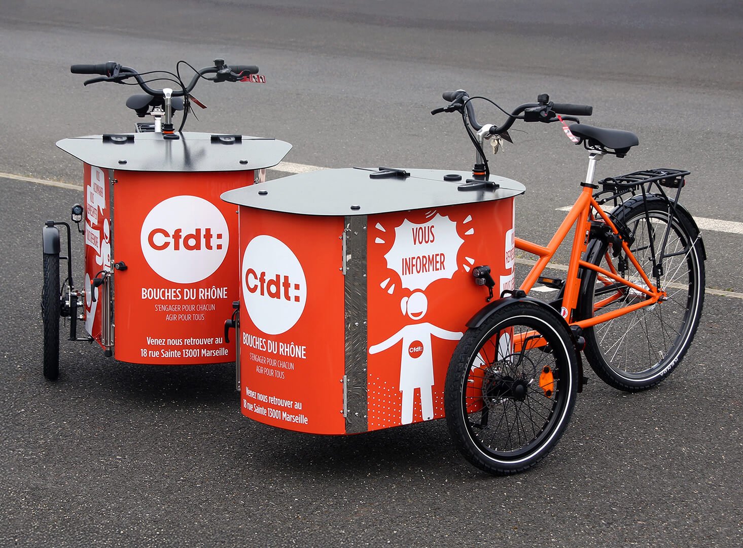 Duo de triporteurs NIHOLA CARGO XL Événementiel musculaire
